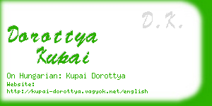 dorottya kupai business card